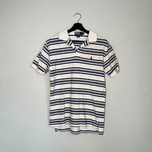Ralph Lauren Striped Polo Shirt - Small